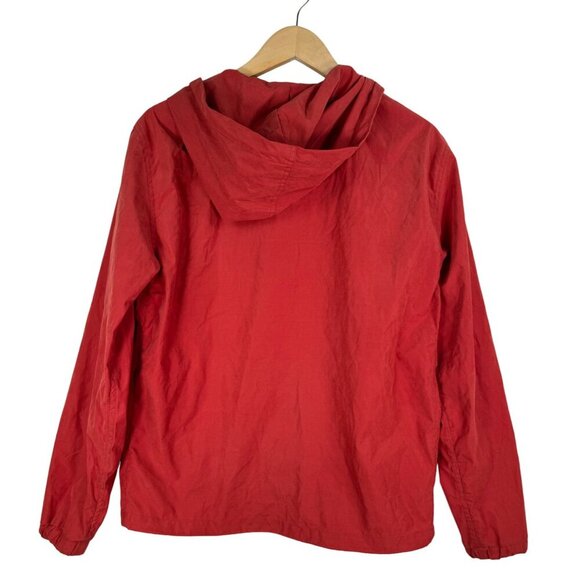 Marine Layer Everett Lightweight Waxed Canvas Jacket Full-Zip Hooded Red Size S - Picture 3 of 10